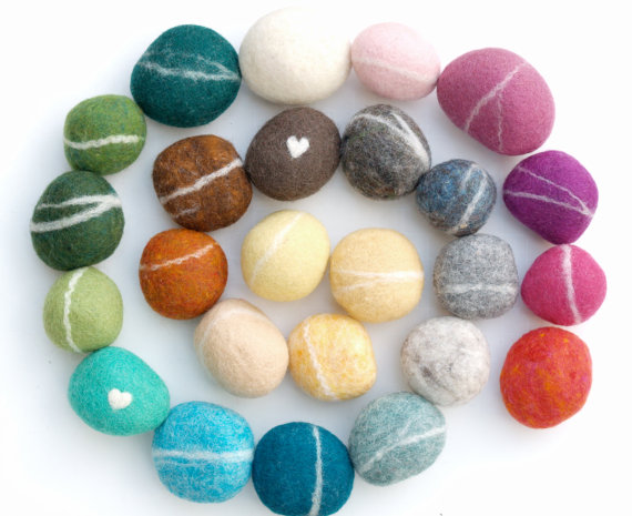 Felted Wool Pebbles : The Magic Onions Blog