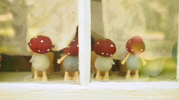 Photo of a Toadstool Gnome Family : www.theMagicOnions.com