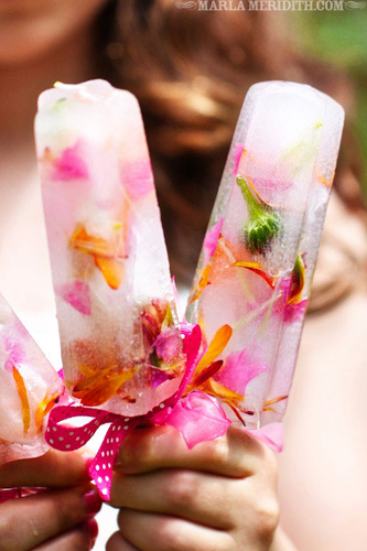 Flower Popsicles : The Magic Onions : www.theMagicOnions.com