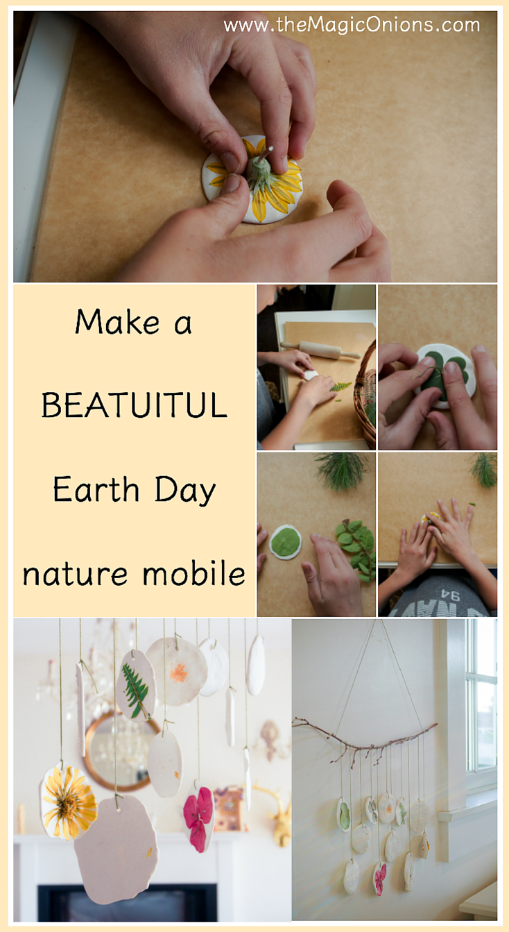Nature Mobile :: Earth Day DIY Activity :: Tutorial :: www.theMagicOnions.com