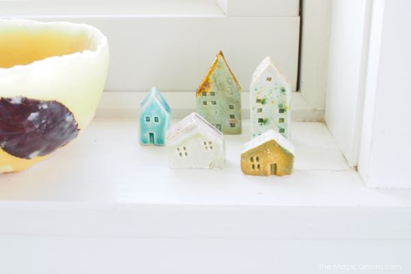 miniature clay houses photo