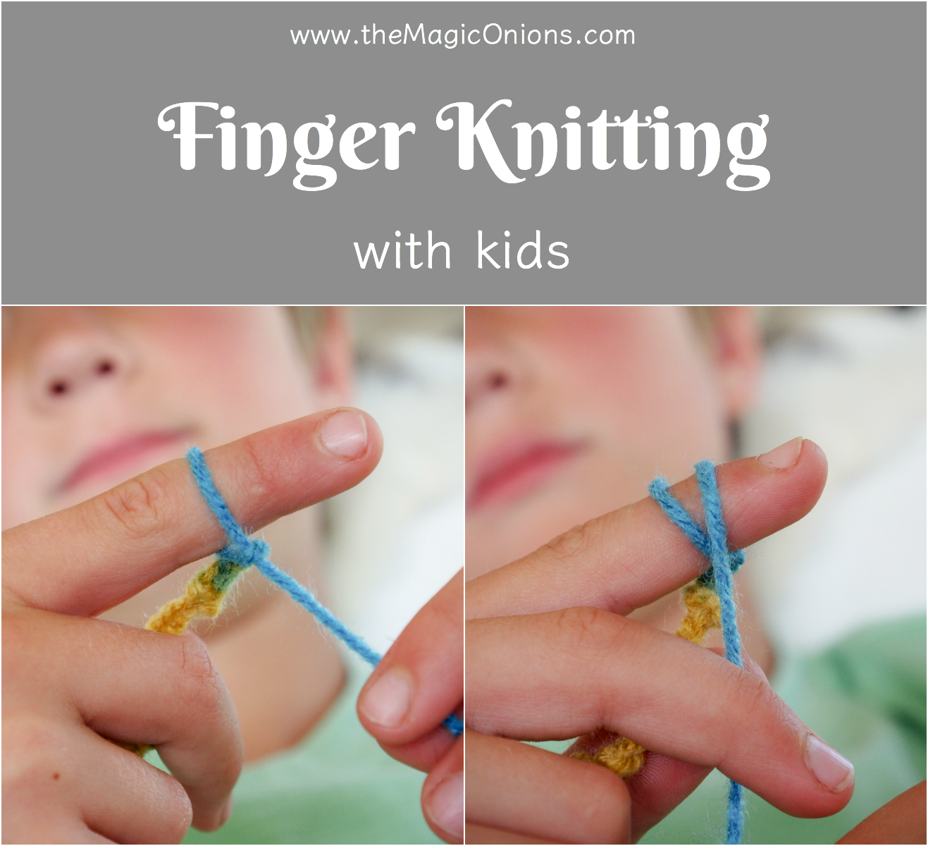 Teach kids how to FINGER KNIT with this easy tutorial. Included are fun FINGER KNITTING PROJECTS too. 