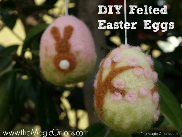 DIY Felted Easter Egg Tutorial : www.theMagicOnions.com