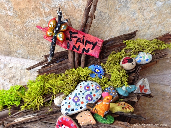 Fairy Garden made from natural elements : Fairy Garden Contest : www.theMagicOnions.com