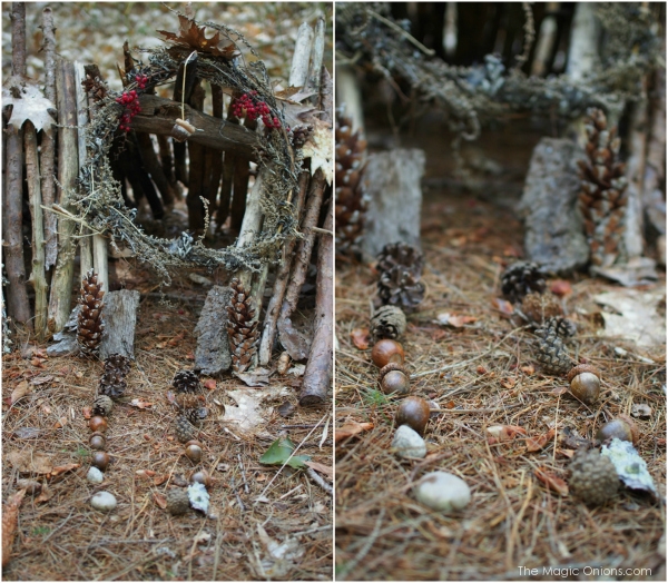 Making a Fairy House in the Woods : www.theMagicOnions.com