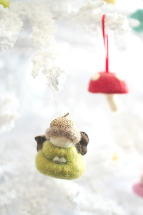 Needle Felted Gnome Christmas Tree Ornaments : www.theMagicOnions.com
