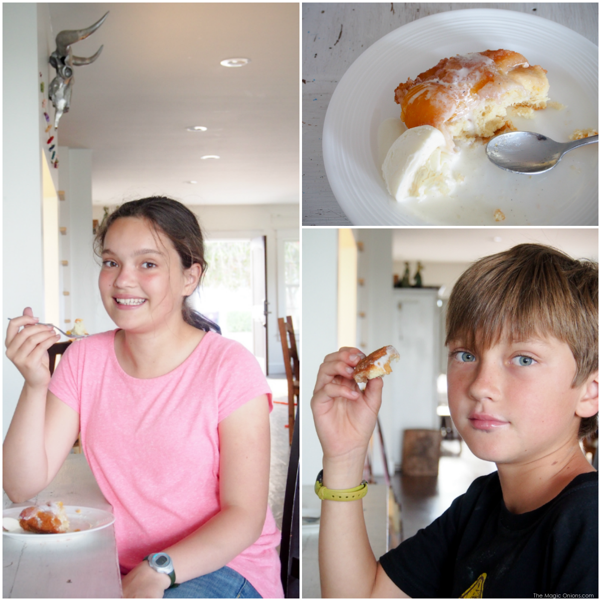 Fresh Cake Recipe with photos of kids baking from The Magic Onions Blog