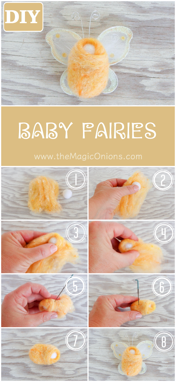 Make delightful FAIRY BABIES for your little ones with this easy DIY NEEDLE FELTING tutorial on The Magic Onions blog