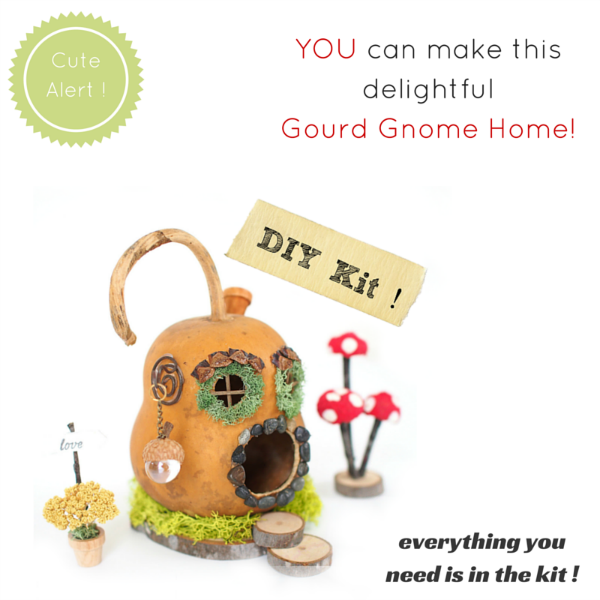 DIY Gourd Gnome Home Crafting Kit : www.theMagicOnions.com/shop