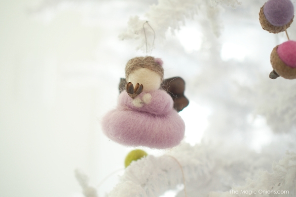 Beautiful Needle Felted Fairy Christmas Tree Ornaments : www.theMagicOnions.com