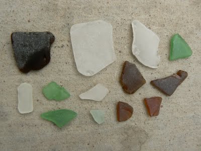 Colorful Frosty Sea Glass