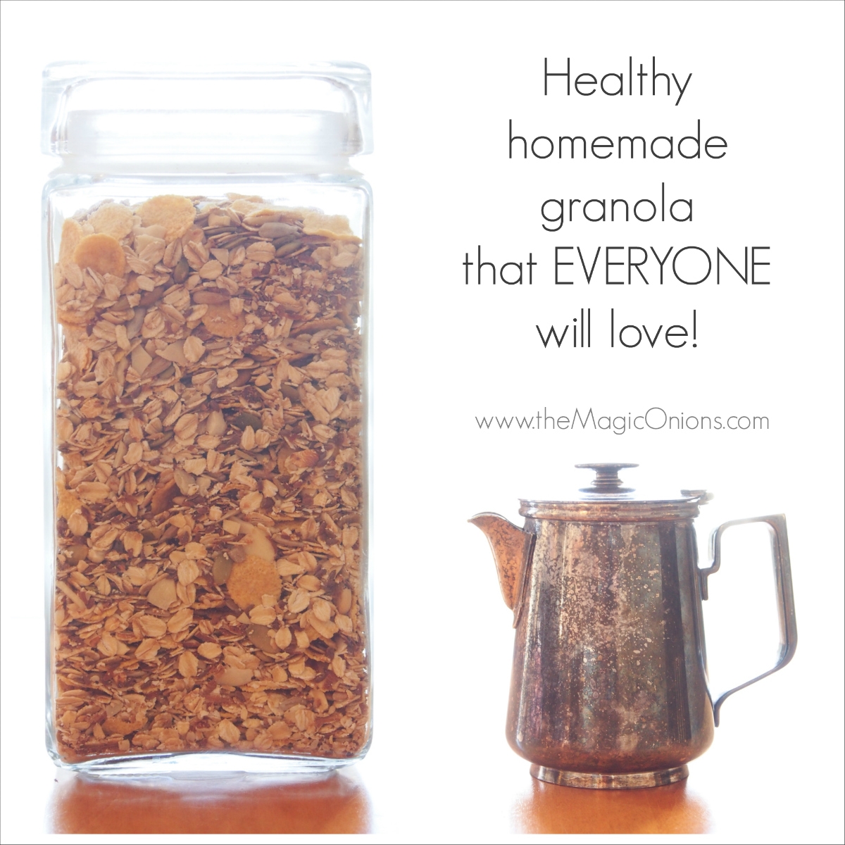 Healthy Homemade Granola Recipe : www.theMagicOnions.com