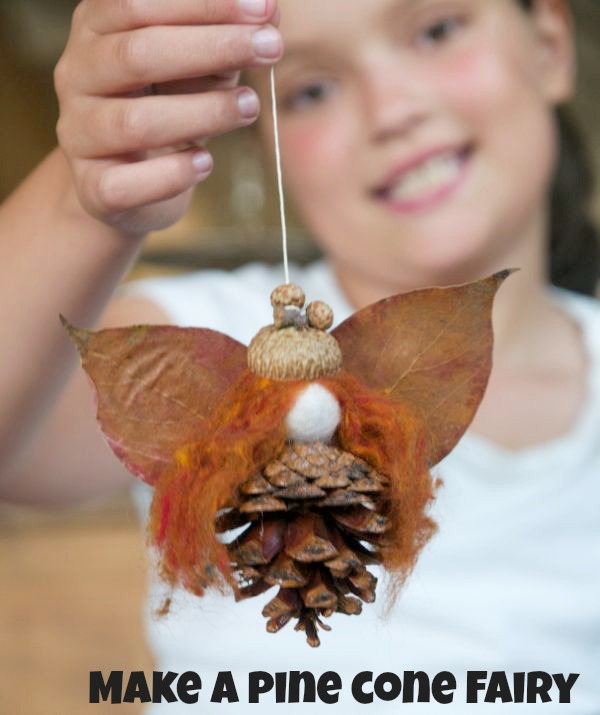 Make a Pine Cone Fairy using natural materisals