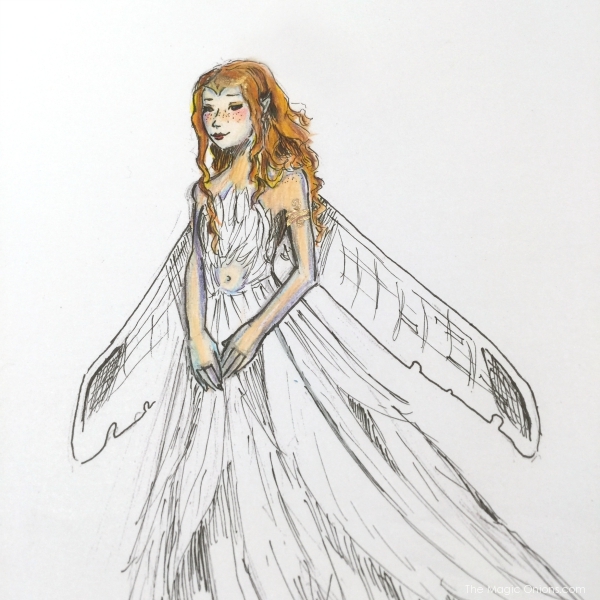Fairy Drawing : Work In Progress - www.theMagicOnions.com